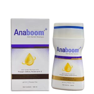 Anaboom+ Anti Hairfall Shampoo with Procapil, Caffeine, Keratin & Vitamin E – 100ml